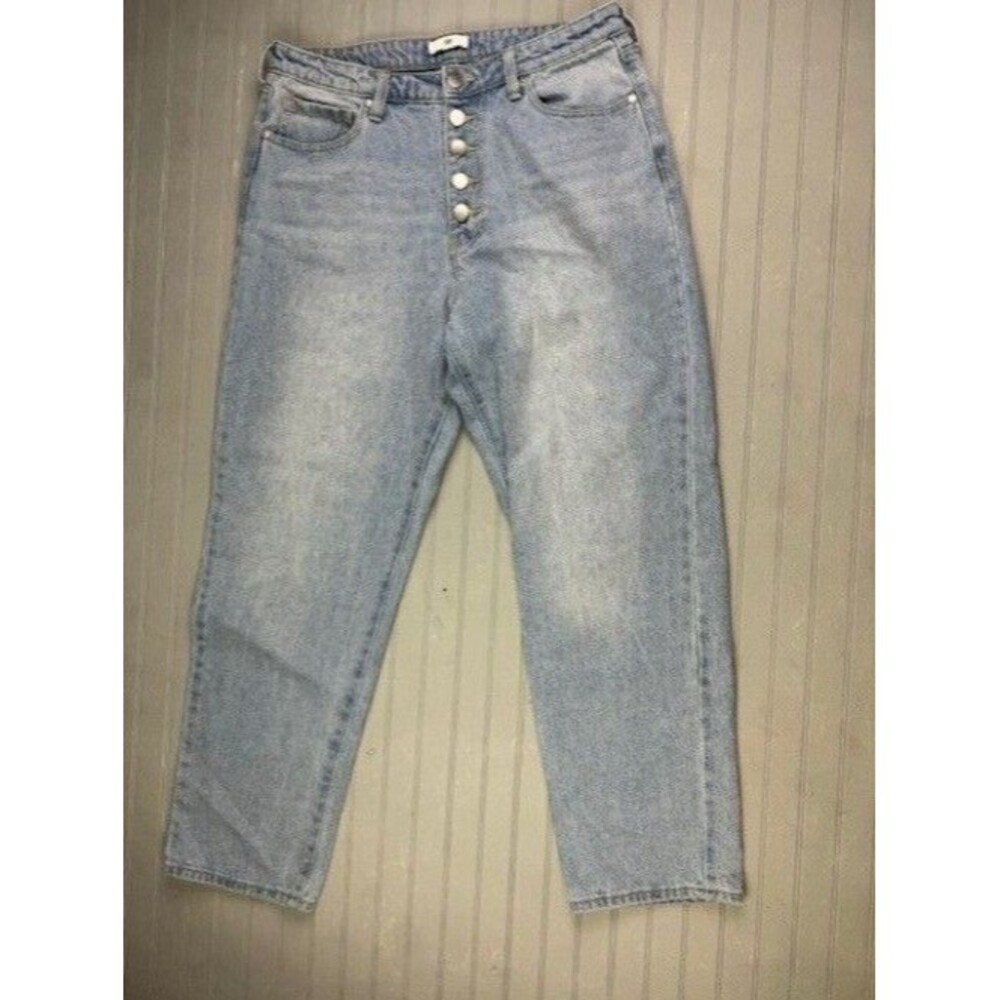 BP Size 31 Womens Jeans Straight Leg Button Fly High Rise Light Wash Cotton